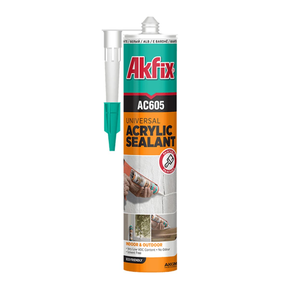 AKFIX - Sellador Acrilico AC605 AKFIX Gris 300ml