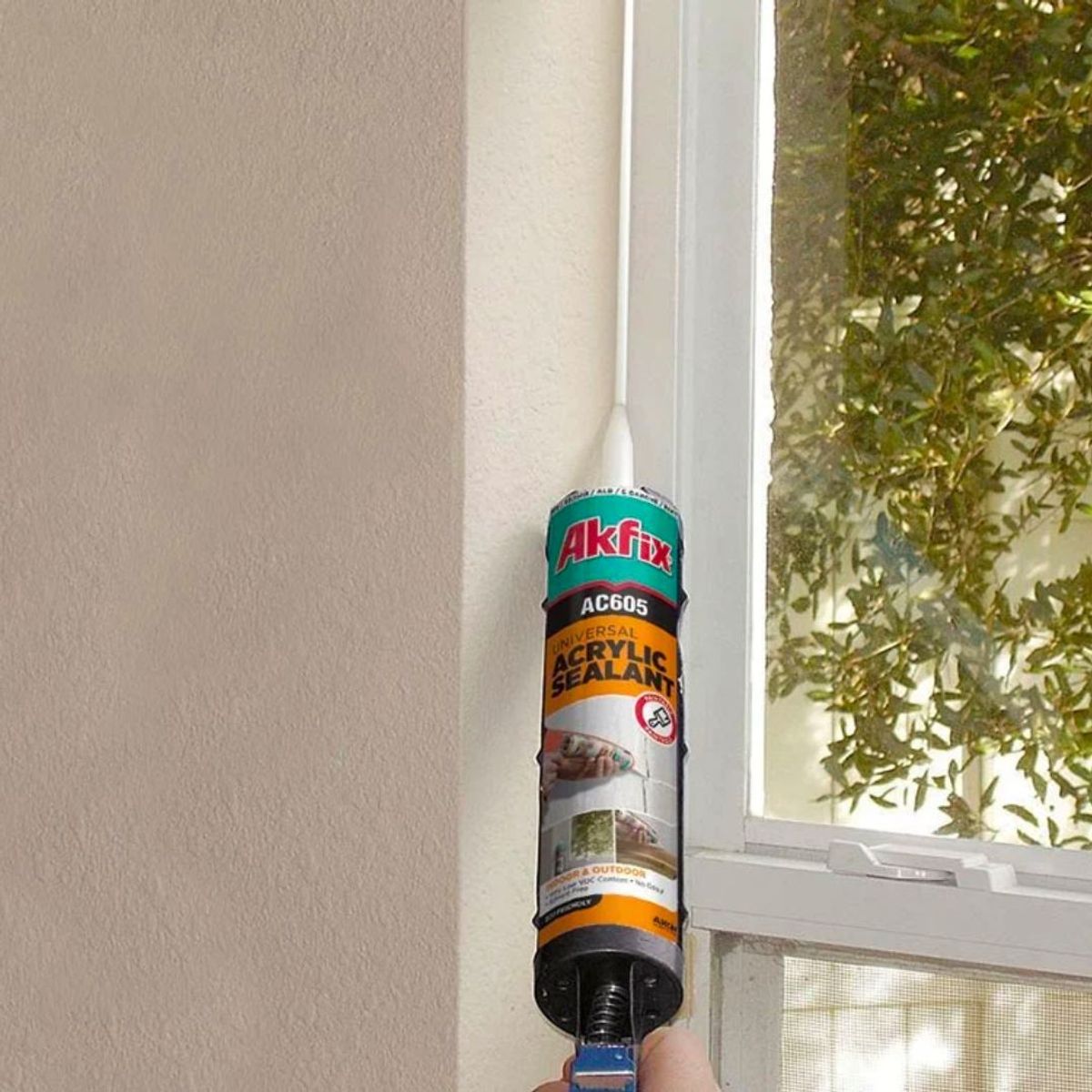 AKFIX - Sellador Acrilico AC605 AKFIX Gris 300ml