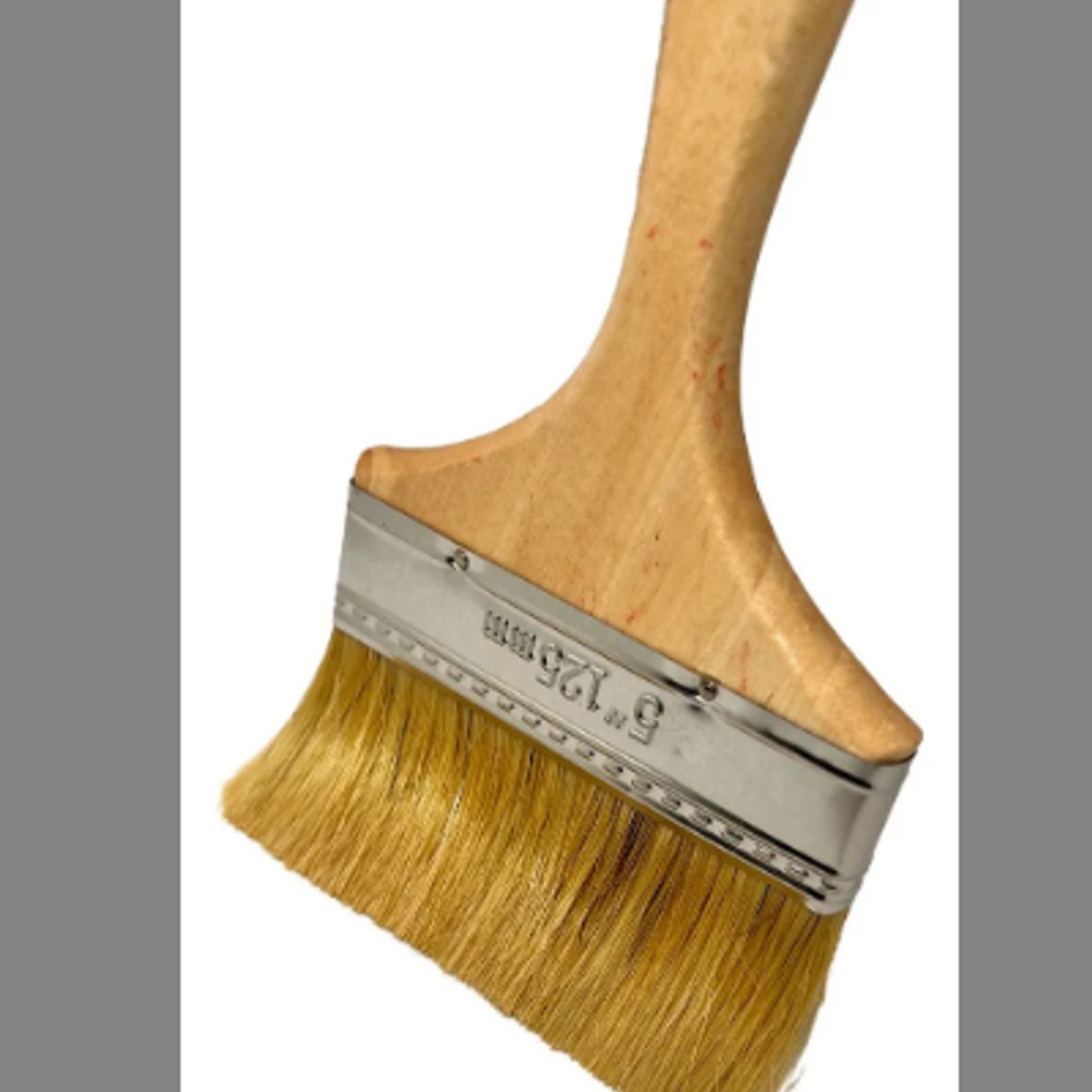 GENERICO - Brocha Para Pintar 5 Pulgadas 125mm Mango De Madera Cerdas Beige