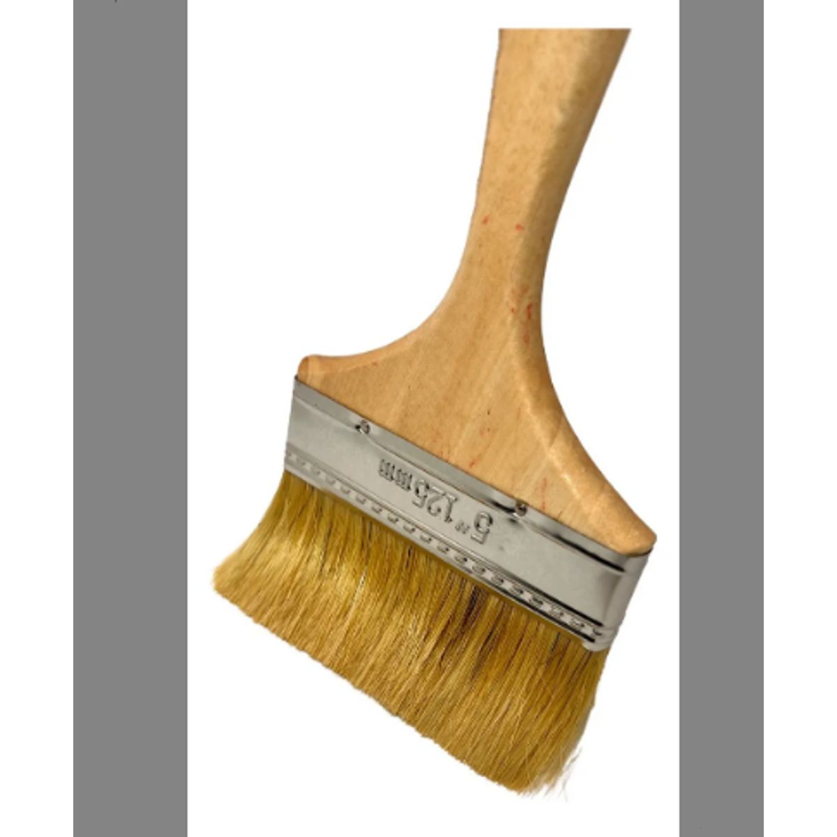GENERICO - Brocha Para Pintar 5 Pulgadas 125mm Mango De Madera Cerdas Beige