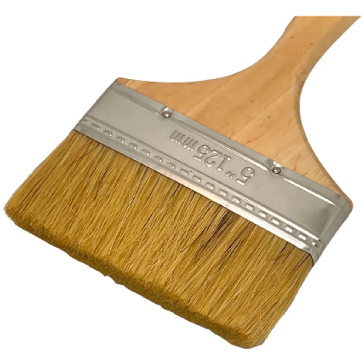 GENERICO - Brocha Para Pintar 5 Pulgadas 125mm Mango De Madera Cerdas Beige