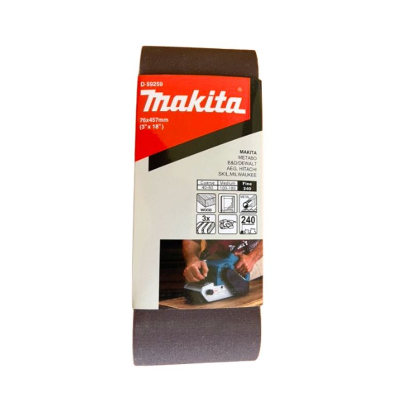 Lija de Banda 3x18" 3Pzs G240 Madera-Metal D-59259