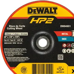 DEWALT - Disco Corte 9x1/8 Metal/Acero Inox Dw84901