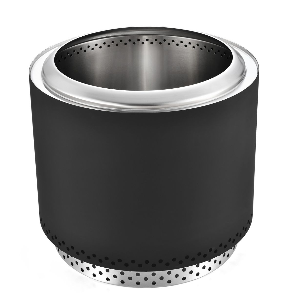 KALTEMP - Brasero K-Fire Negro 50 Kaltemp + Base - Sin Humo Acero Inoxidable