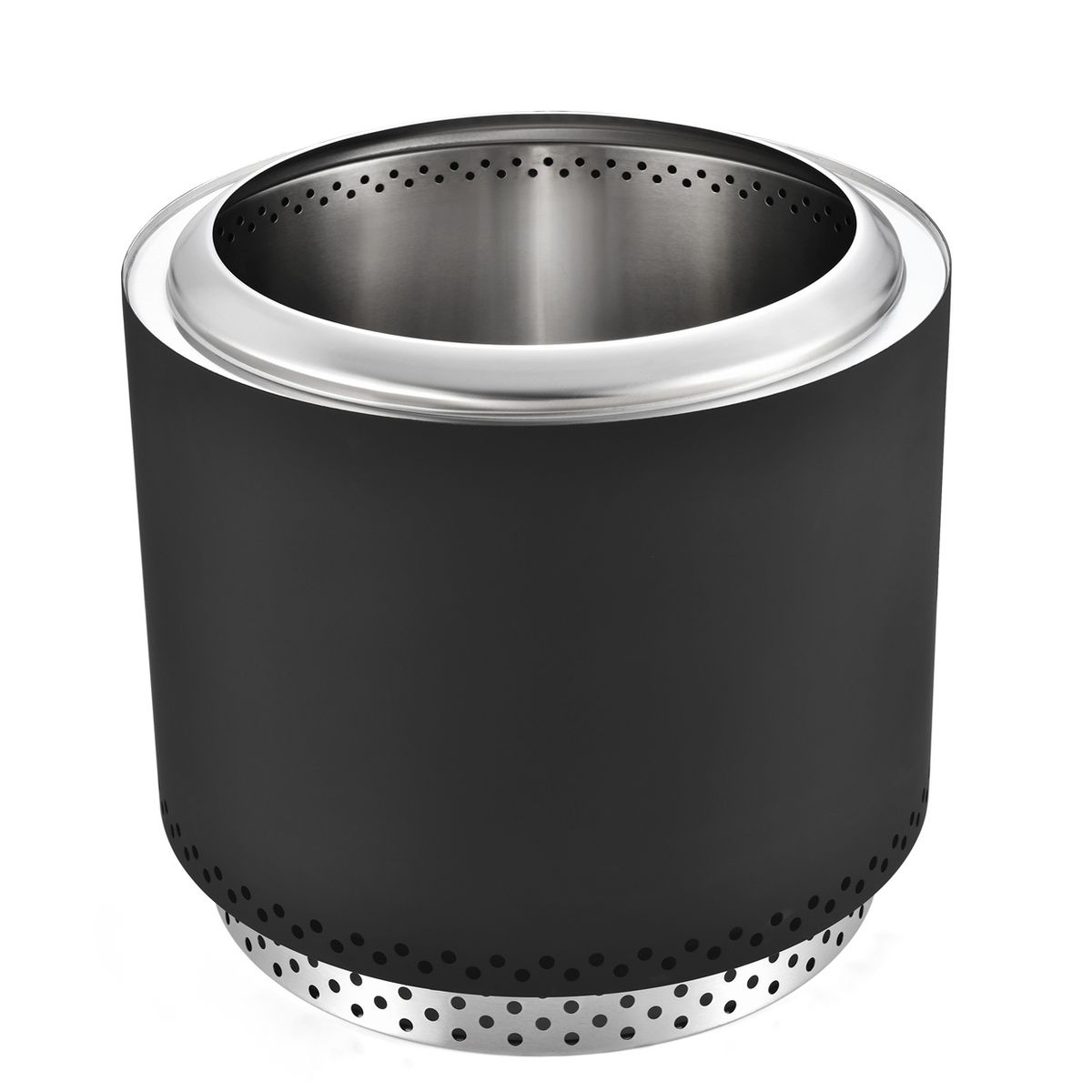 KALTEMP - Brasero K-Fire Negro 50 Kaltemp + Base - Sin Humo Acero Inoxidable