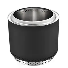 KALTEMP - Brasero K-Fire Negro 50 + Base - Sin Humo Acero Inoxidable