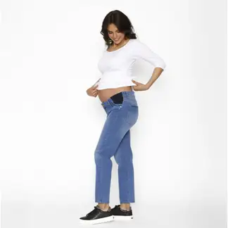 NALA - Jeans Maternal Clara Relax Fit Celeste Maternity
