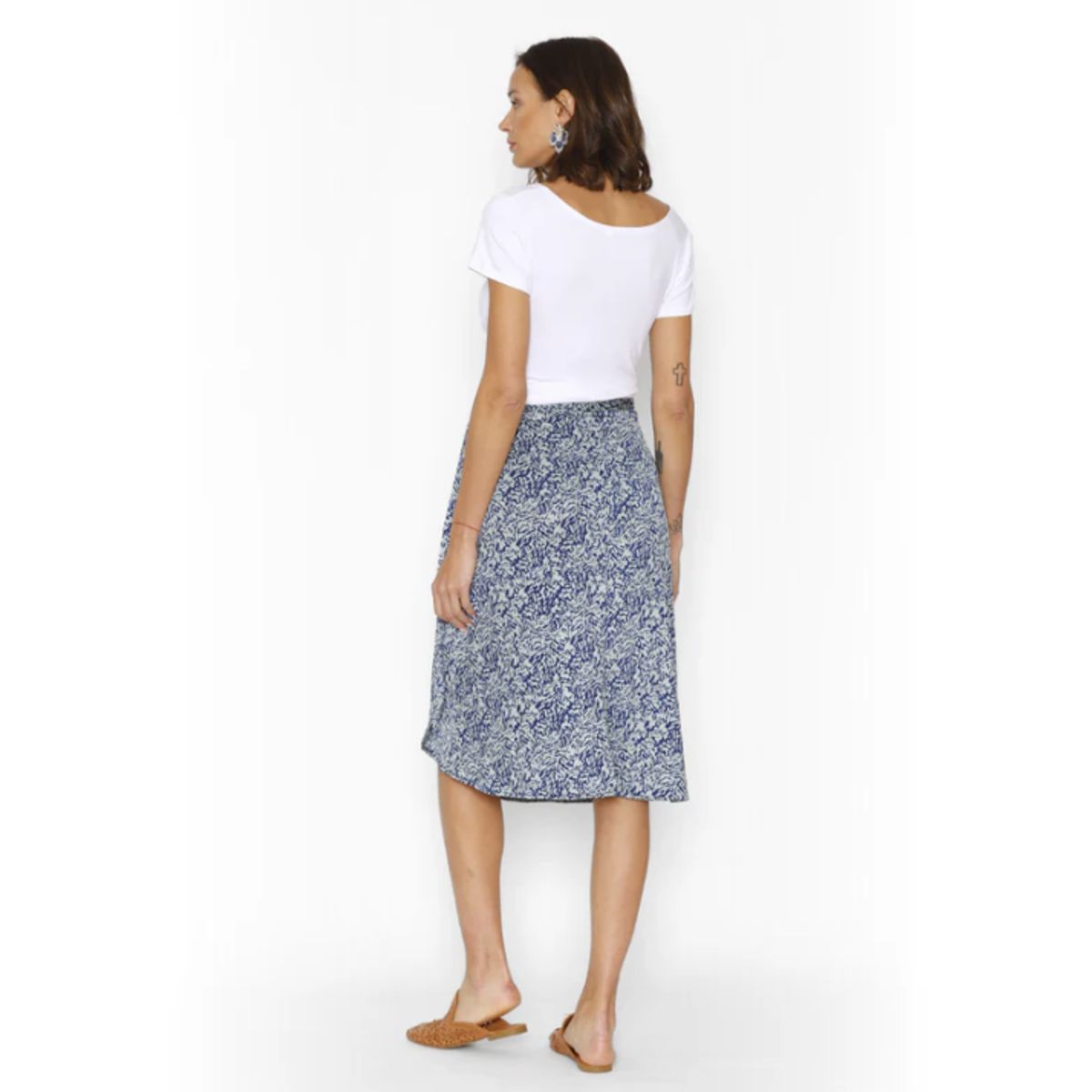 NALA - Falda Pareo Maternal Midi Celeste Verde Nala Maternity