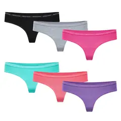 GIOVACCHINO - Pack de 6 Calzones Colaless Algodón Mujer