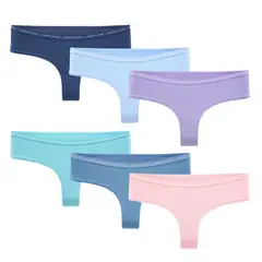 GIOVACCHINO - Pack de 6 Calzones Colaless Algodón Mujer