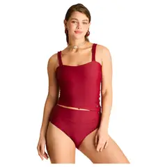 LORENZO DI PONTTI - Top de Traje de Baño Burdeo Mujer