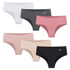 GIOVACCHINO - Pack de 6 Calzones Pantaleta Microfibra Corte Laser Mujer