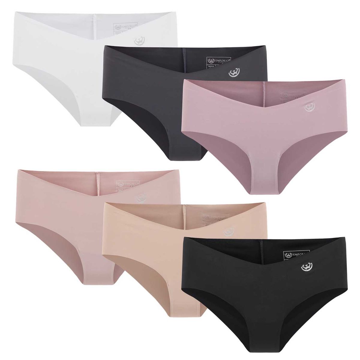 GIOVACCHINO - Pack de 6 Calzones Bikini Microfibra Corte Laser Mujer