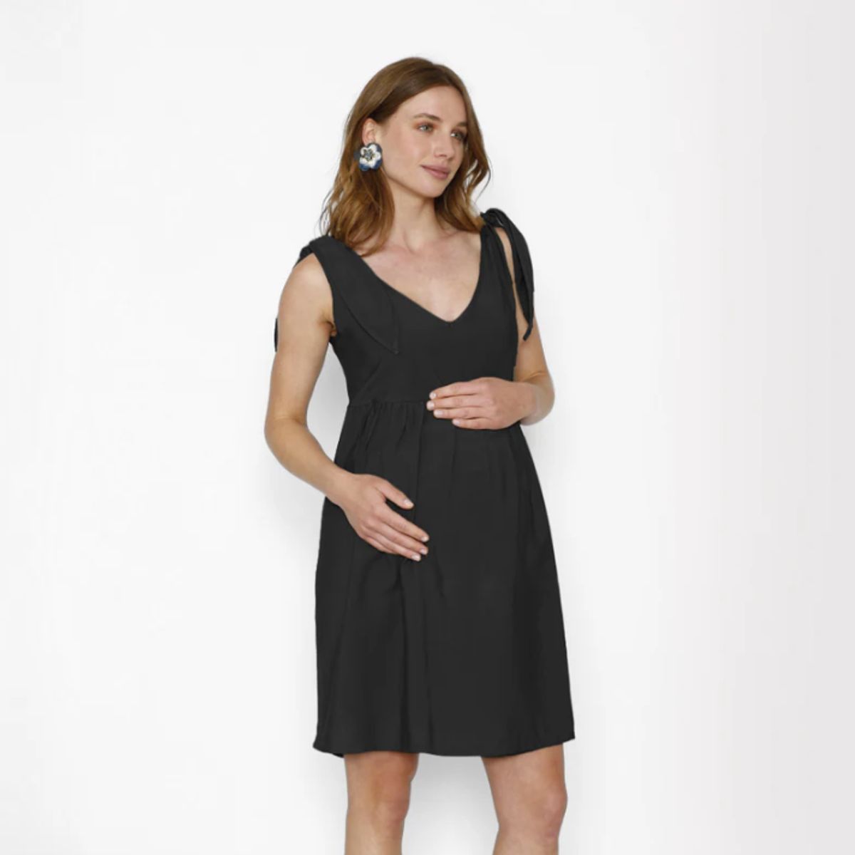 NALA - Vestido Lactancia Pía Negro Nala Maternity