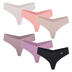 GIOVACCHINO - Pack de 6 Calzones Colaless Microfibra Corte Laser Mujer