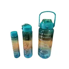 GENERICO - Botella de agua Motivacional 3 Piezas con pegatina [ 2000ml + 900ml +300ml ]