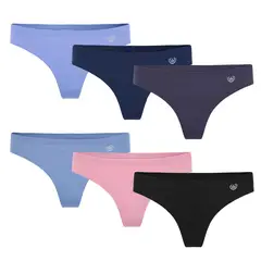 GIOVACCHINO - Pack de 6 Calzones Colaless Microfibra Corte Laser Mujer