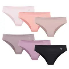 GIOVACCHINO - Pack de 6 Calzones Bikini Microfibra Corte Laser Mujer