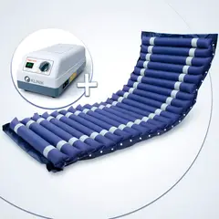 HOMEBRANDT - Colchón Antiescaras Profesional Con Motor 135kg Tubular Azul