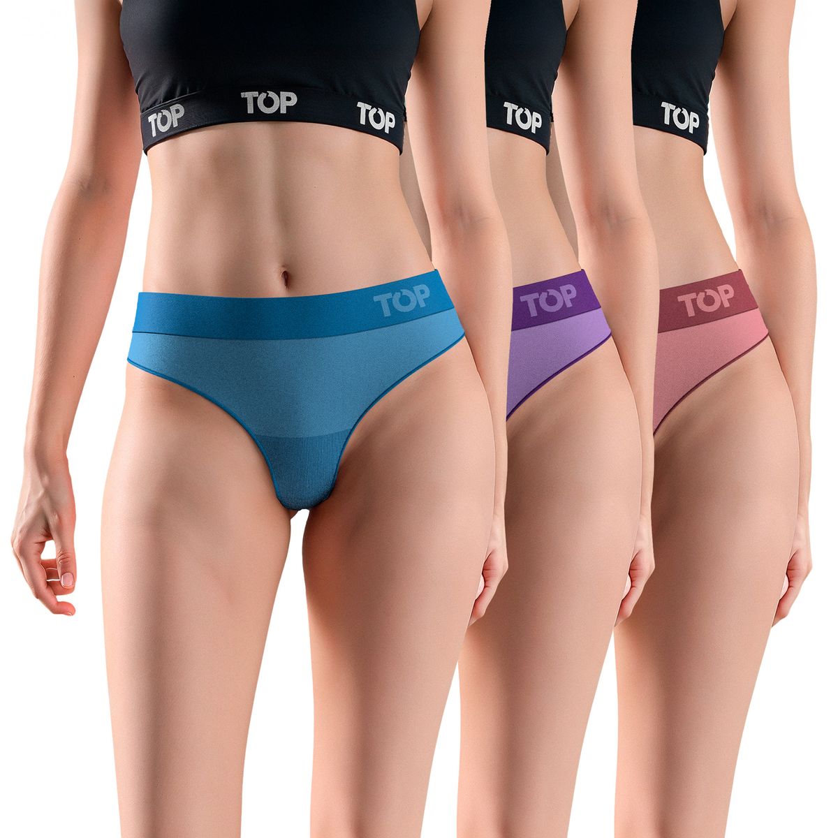 TOP - Colaless Microfibra Con Elástico Pack 3 Active C4 Top