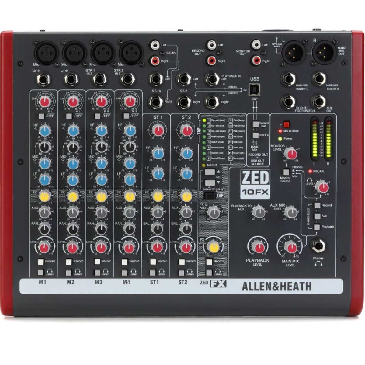 ALLEN & HEATH - Mixer Analogico Profesional Con Efectos Usb Allen & Heath ZED-10FX