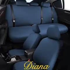 DIANA - FUNDA PARA ASIENTO DE AUTO UNICOLOR AZUL PETROLEO TELA LISA TAMAÑO UNIVERSAL
