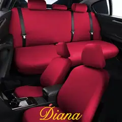 DIANA - FUNDA PARA ASIENTO DE AUTO UNICOLOR ROJO TELA LISA TAMAÑO UNIVERSAL