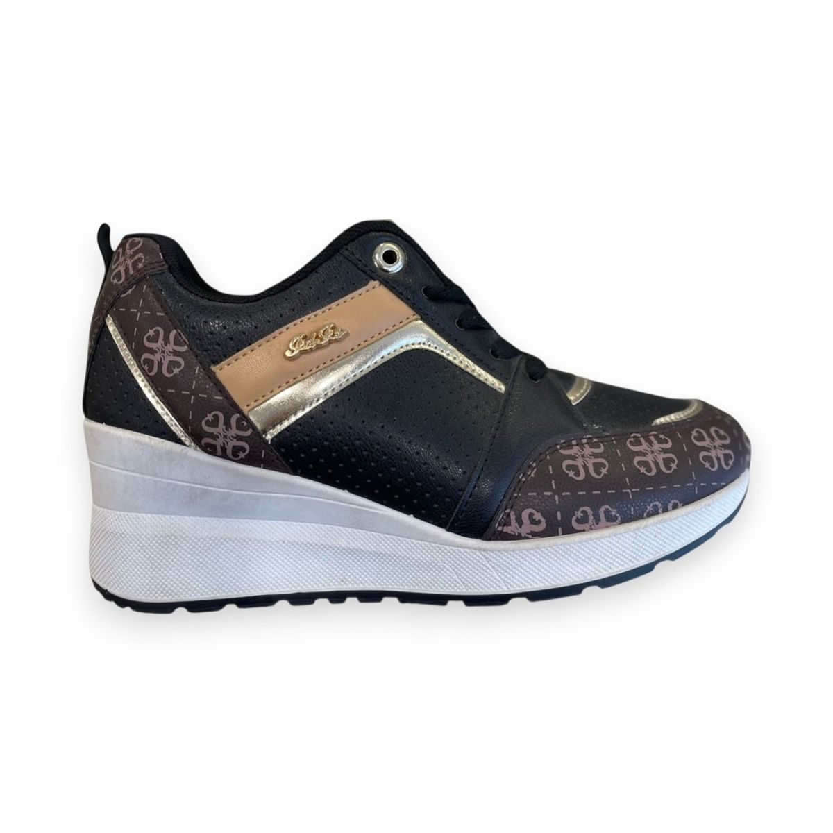 HERIEL - Zapatilla Negra Plataforma Mujer