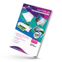 100 MICAS TERMOLAMINADORA PLASTIFICADORA OFICIO 75MIC - Blanco - OFICIO
