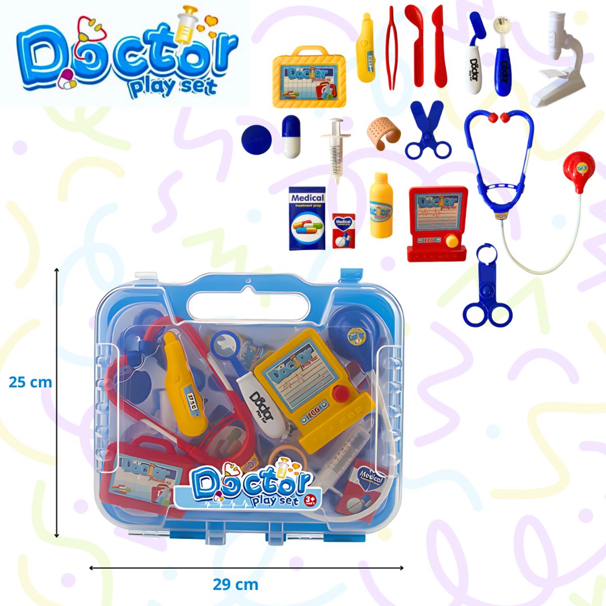 GENERICO - Kit Maleta Juguete Doctora o Doctor