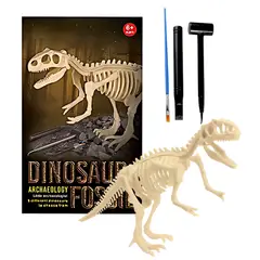 GENERICO - Kit Arqueólogo Excavación Fósil Dinosaurio Armable