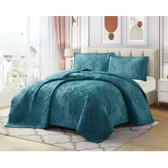 GENERICO - Cobertores Quilts Verano con Bordados en alto relieve técnica Tufting