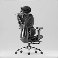 HOMER DESIGN - Silla De Oficina Ergonomica Pata Acero Con Colgador De Ropa Sporte Lumbar H05