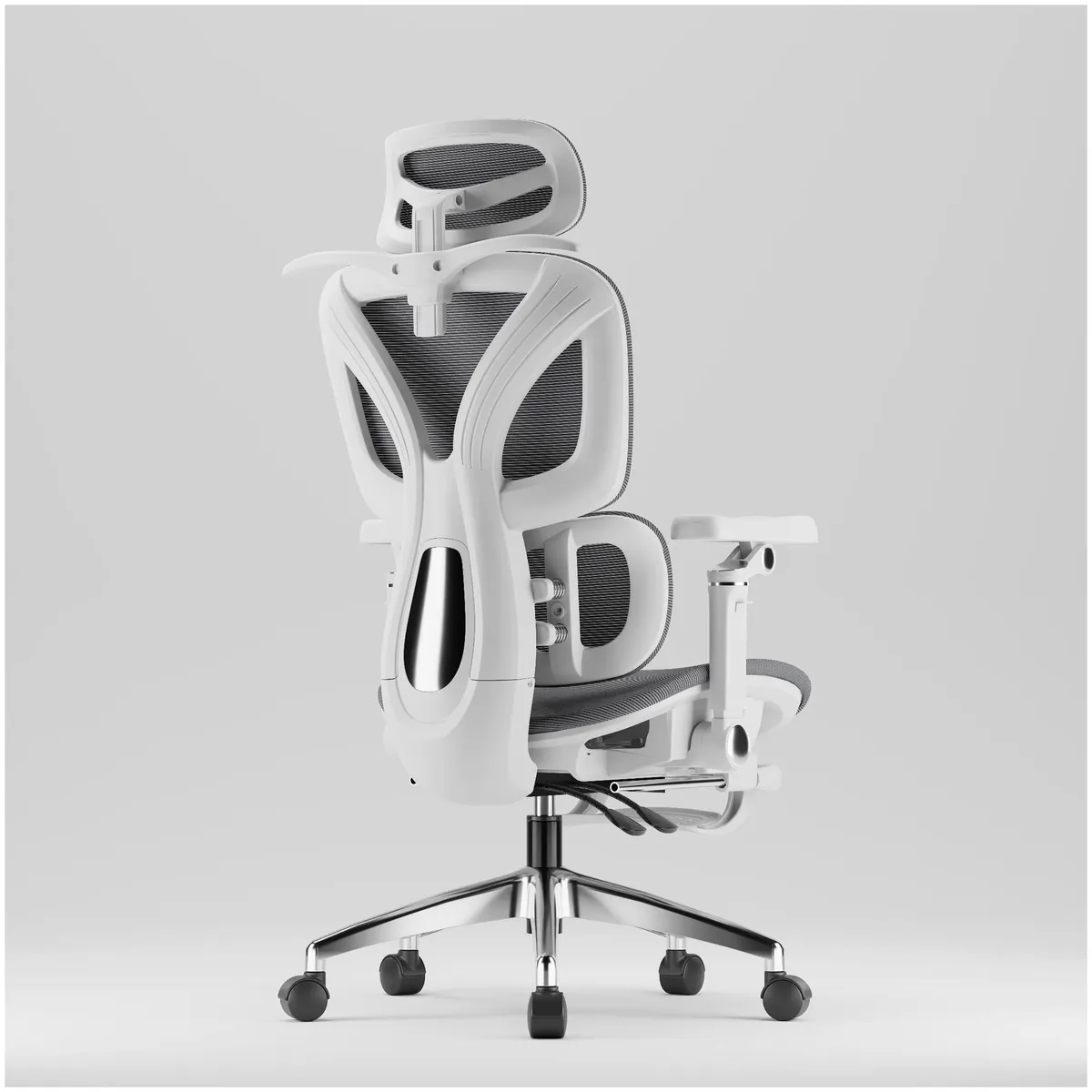 HOMER DESIGN - Silla De Oficina Ergonomica Pata Acero Con Colgador De Ropa Sporte Lumbar H05