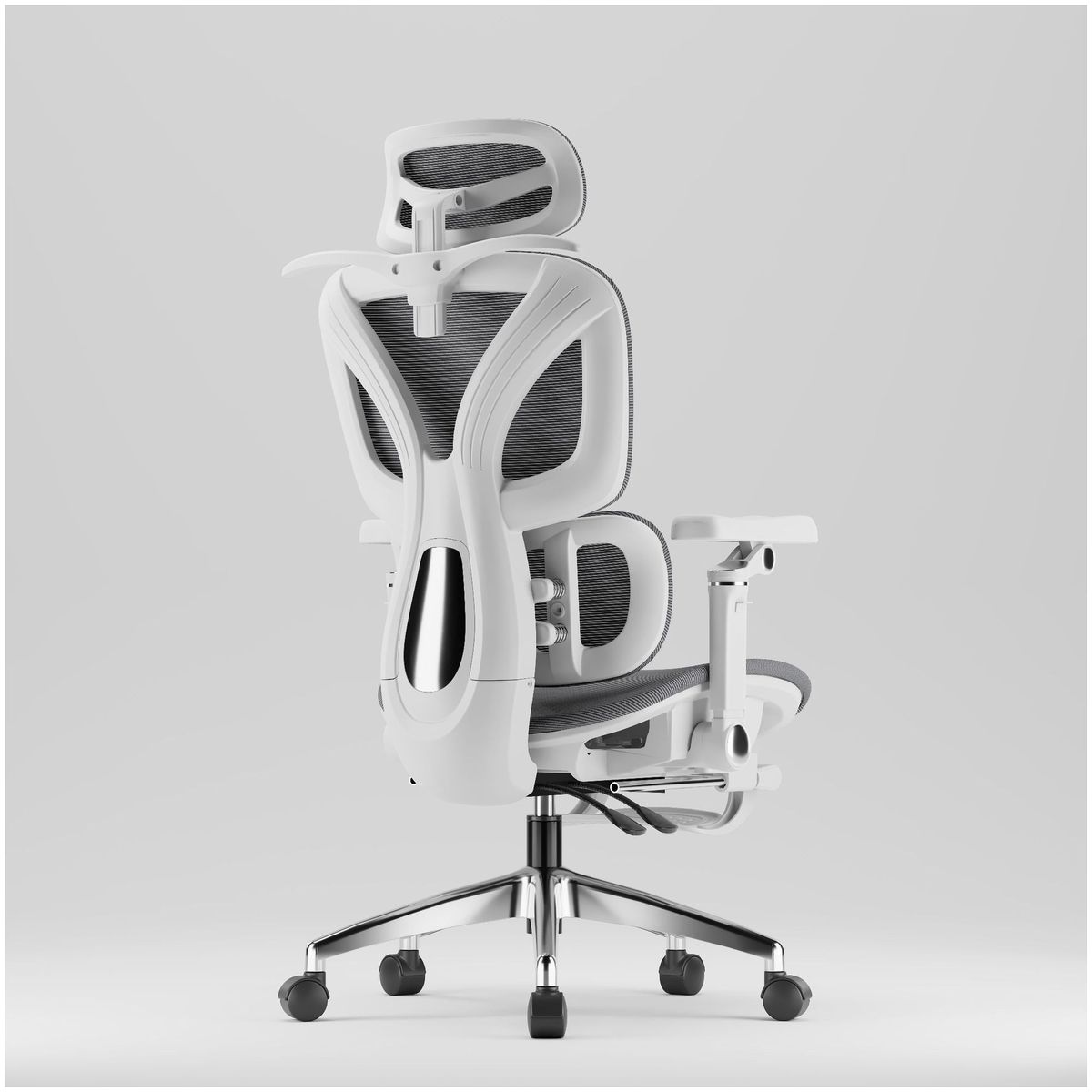 HOMER DESIGN - Silla De Oficina Ergonomica Pata Acero Con Colgador De Ropa Sporte Lumbar H05