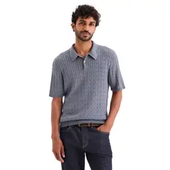 DOCKERS - Sweater Hombre Polo Regular Fit Azul