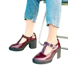 HERIEL - Zapato Burdeos Taco Mujer