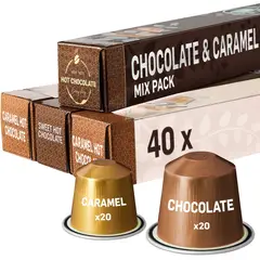 REAL COFFEE - Pack Chocolate Caliente 40 Cápsulas Realcoffee compatible Nespresso