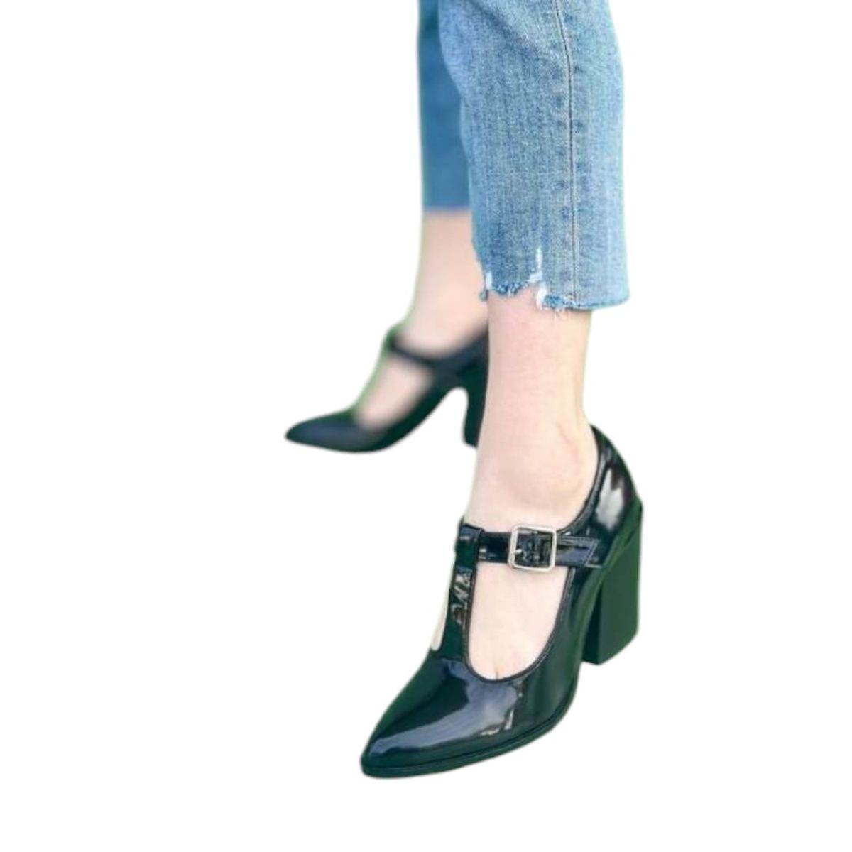 HERIEL - Zapato Negro Taco Mujer