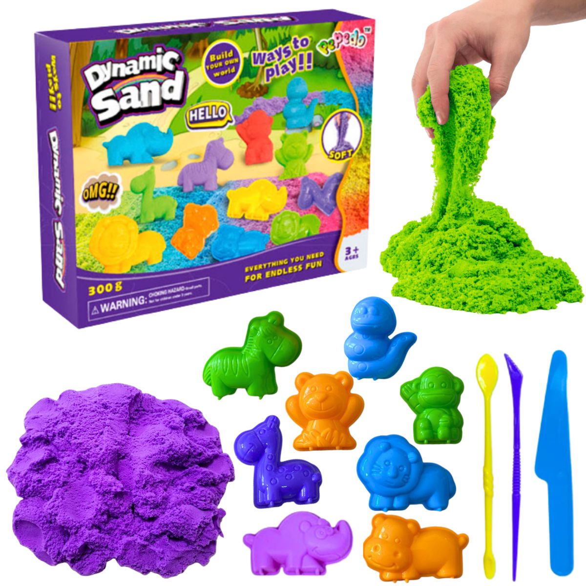 GENERICO - Kit De Arena Mágica Con Moldes Y Herramientas Para Niños