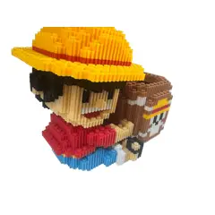WOMA - ARMABLE 3D MICRO BLOCKS LUFFY PORTA LAPIZ 15CM