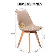 HABITA2 CHILE - Silla de comedor acolchada Tulip