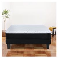 Cama Zen Best Full Colchon Pro Tela Velvet Negro