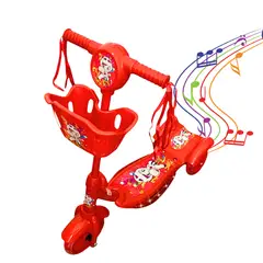 GENERICO - Monopatín Scooter De 3 Ruedas Con Luces Y Sonidos Rojo