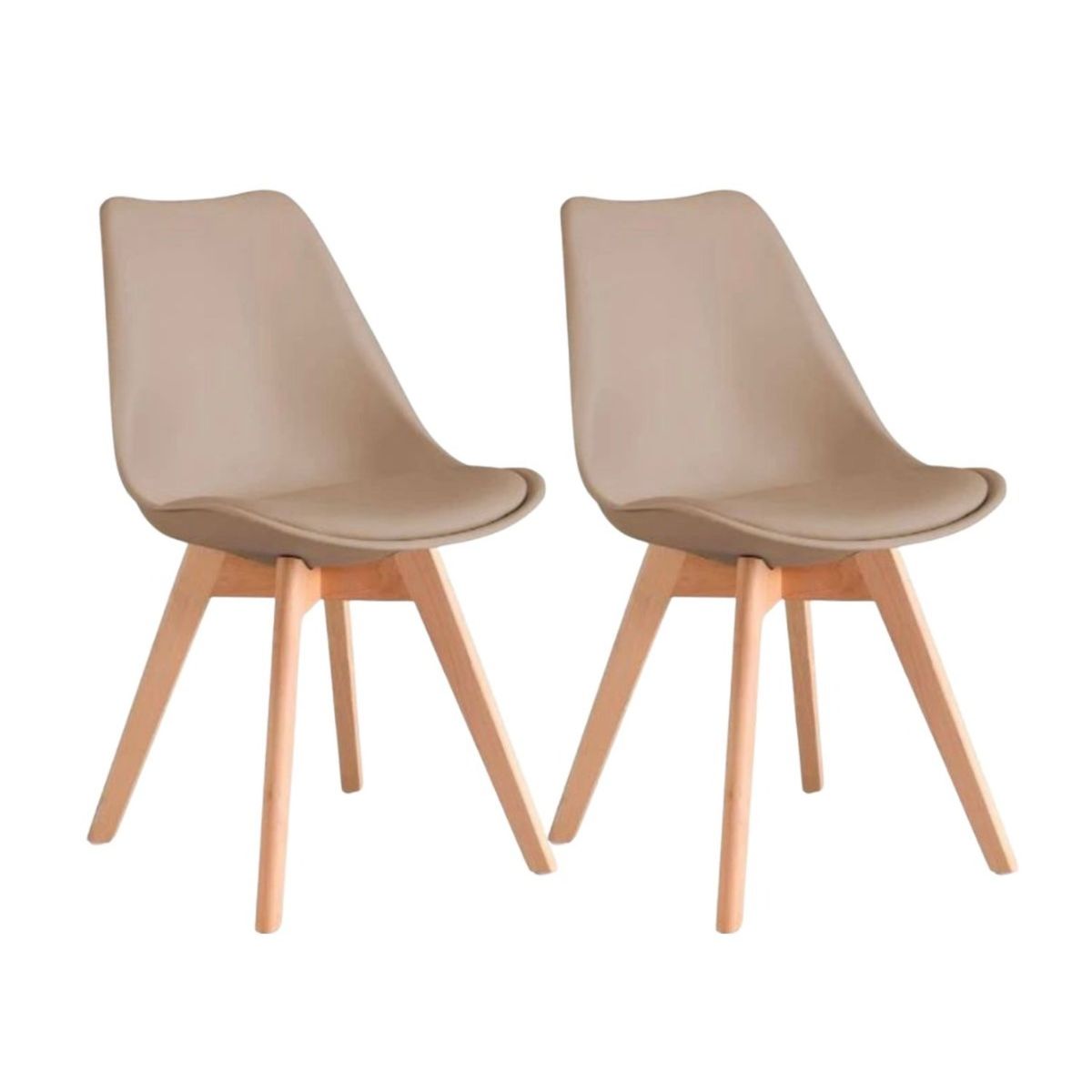 HABITA2 CHILE - Pack de 2 sillas de comedor acolchada Tulip