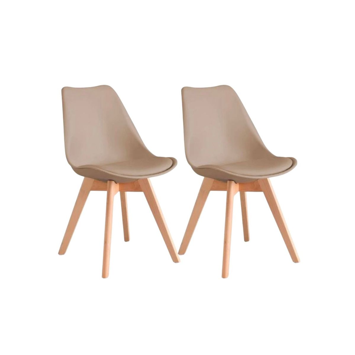 HABITA2 CHILE - Pack de 2 sillas de comedor acolchada Tulip