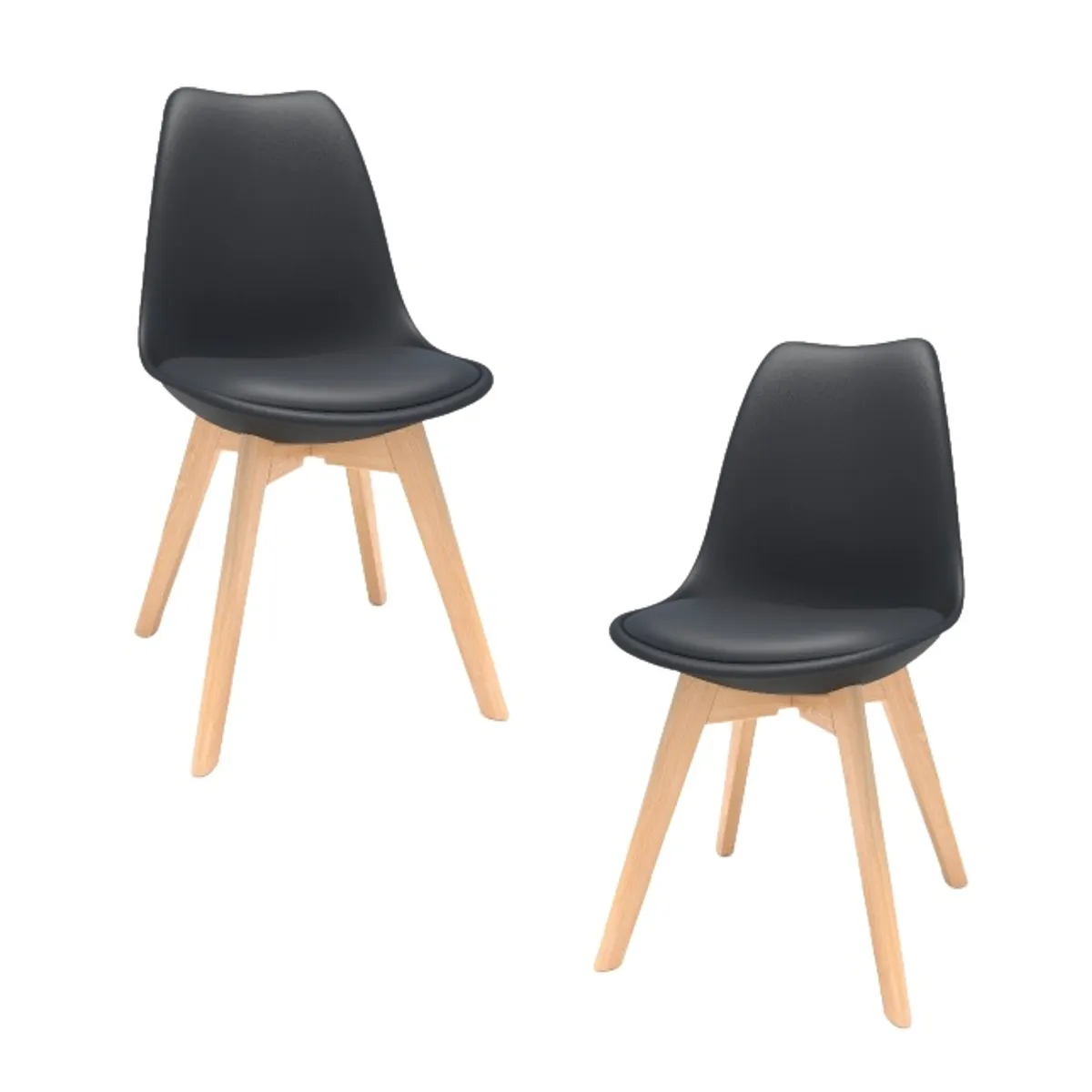 HABITA2 CHILE - Pack de 2 sillas de comedor acolchada Tulip