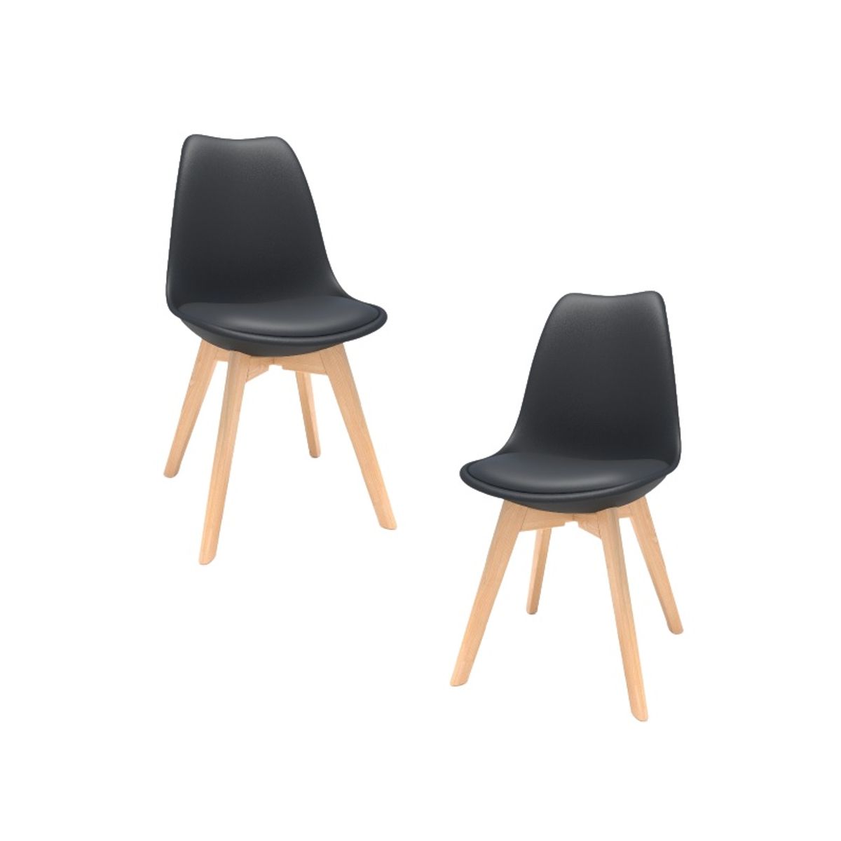 HABITA2 CHILE - Pack de 2 sillas de comedor acolchada Tulip