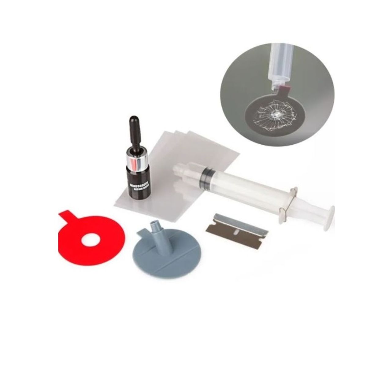 GENERICO - Kit Reparación Parabrisa Removedor Trizaduras Auto Piquete