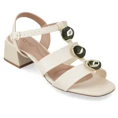 BEIRA RIO - Sandalia Taco Ancho 3 cm Blanco